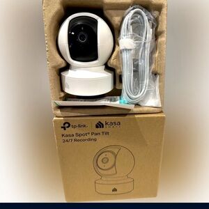 2 x Kasa Spot Pan tilt recording security cameras. Outdoor